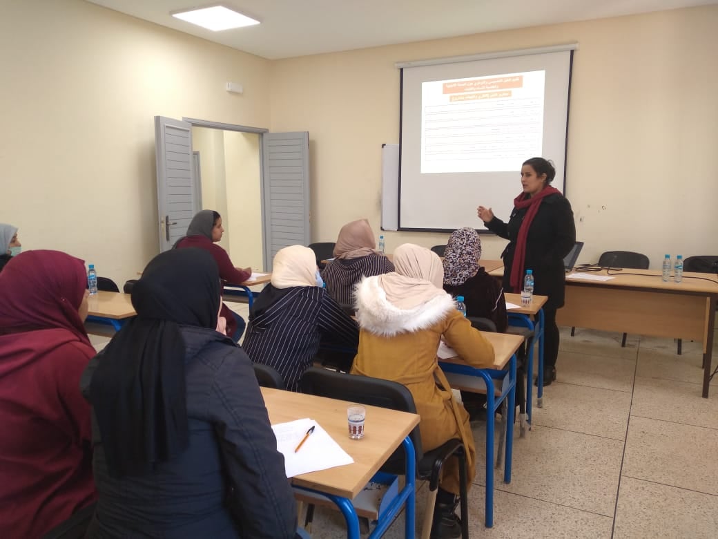 Présentation du guide de sensibilisation à la santé reproductive et sexuelle des femmes et des filles dans la région de Ras Ain Rhamna au profit des encadrantes dans le cadre du projet JUSUR.